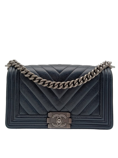 CHANEL Caviar V-Stitch Leboy