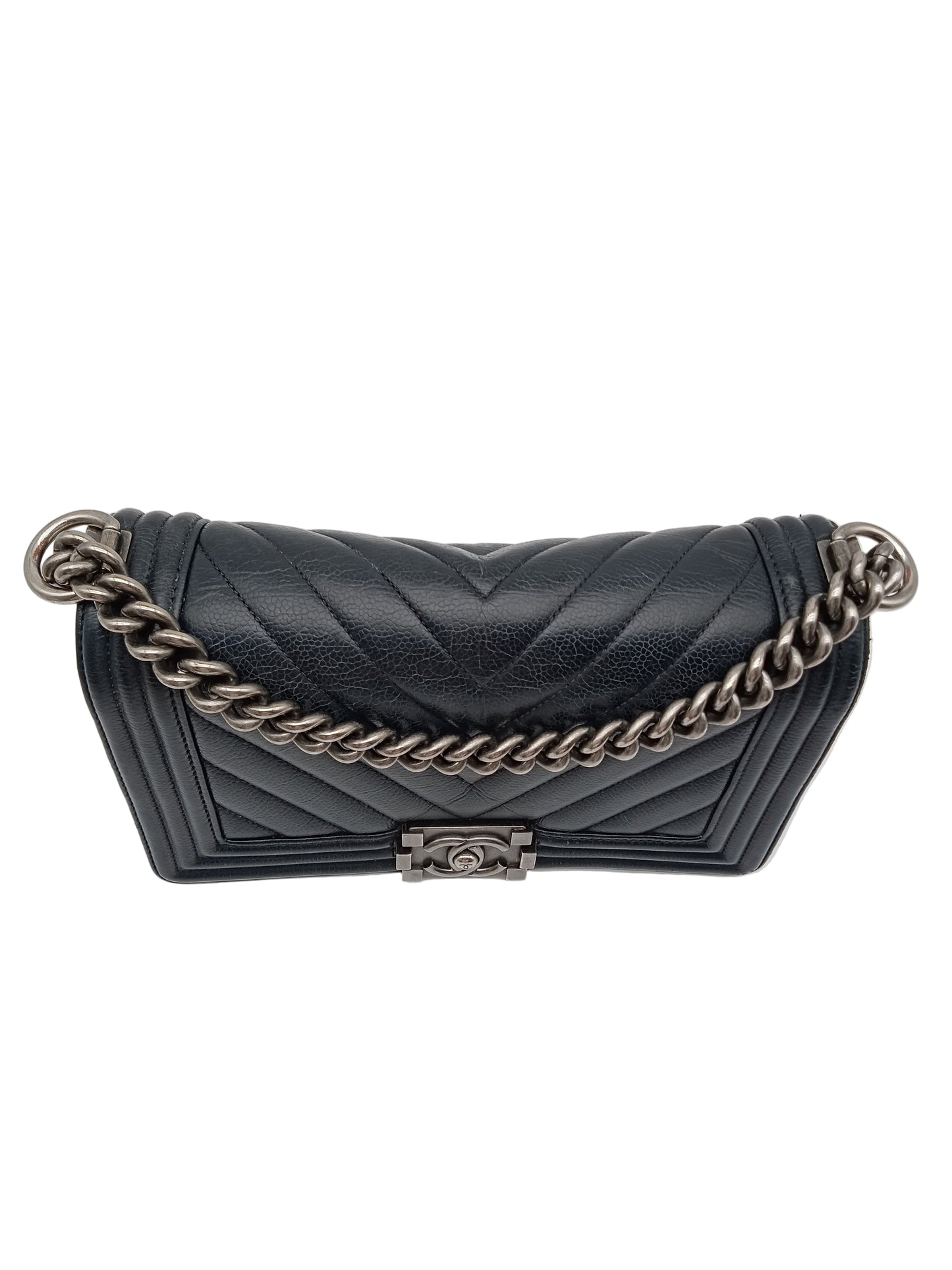 CHANEL Caviar V-Stitch Leboy