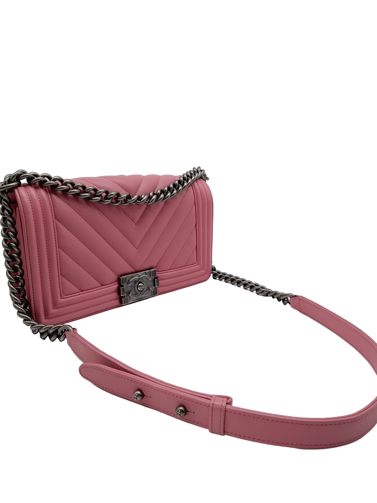 CHANEL Lambskin V-Stitch Leboy