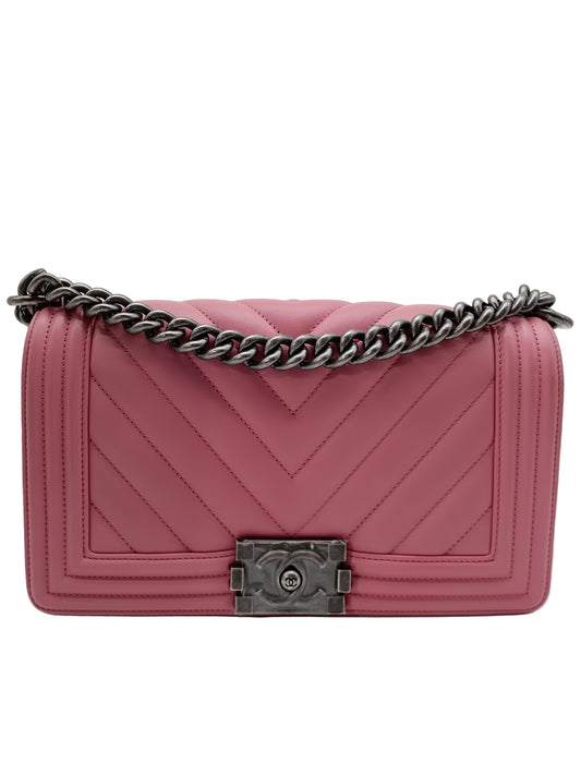 CHANEL Lambskin V-Stitch Leboy