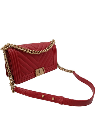 CHANEL Caviar V-Stitch Leboy