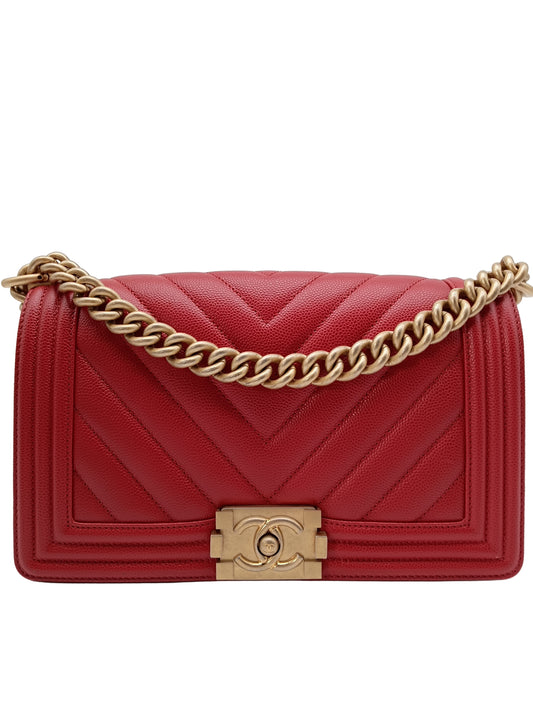 CHANEL Caviar V-Stitch Leboy