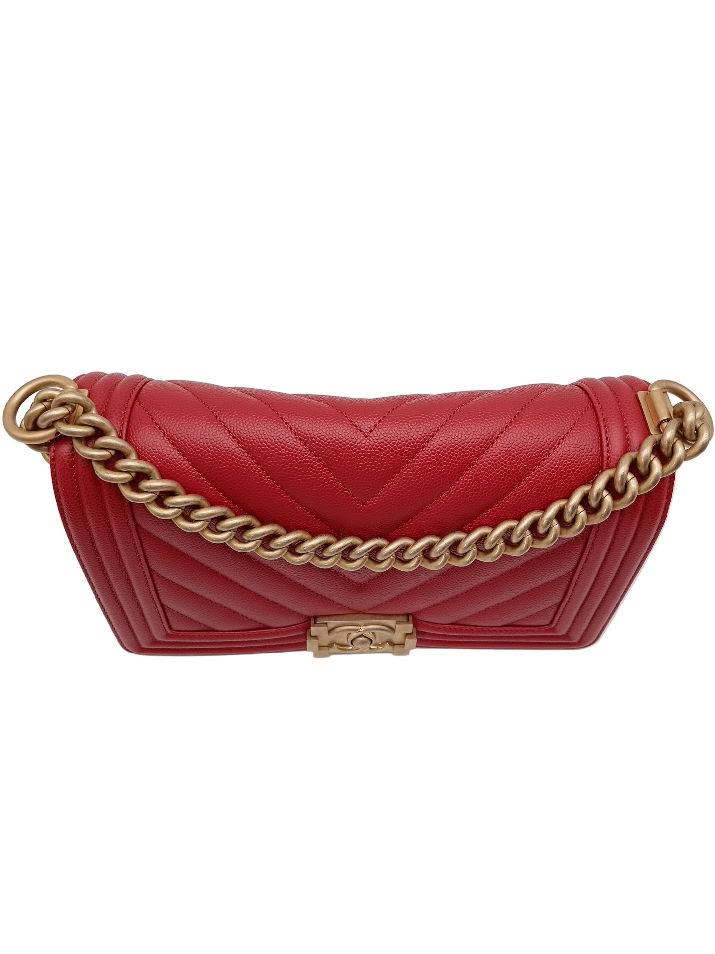 CHANEL Caviar V-Stitch Leboy