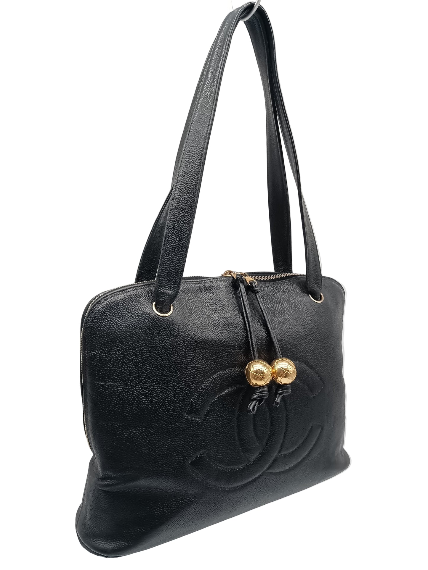 CHANEL Coco Mark Caviar Tote Bag
