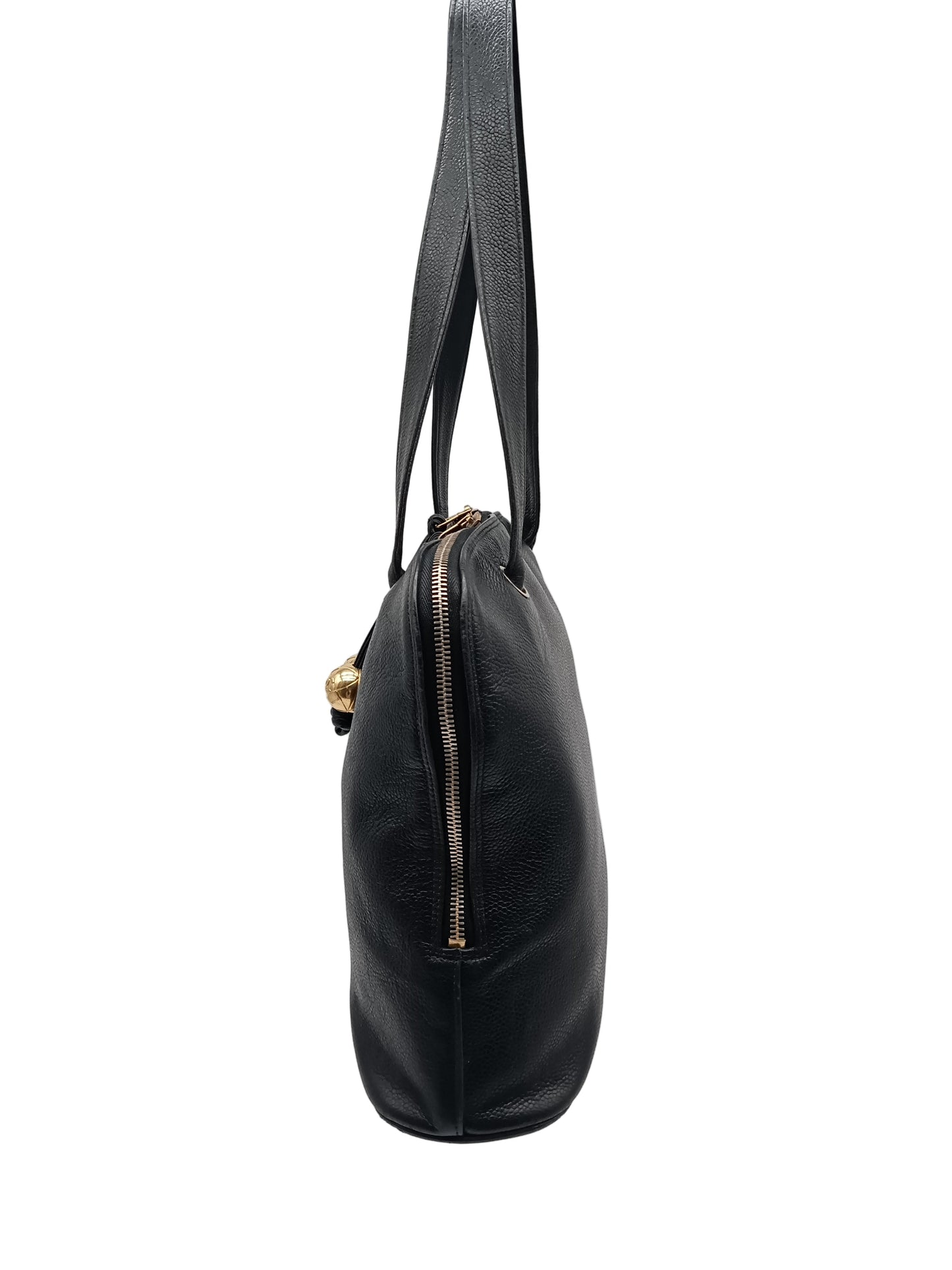 CHANEL Coco Mark Caviar Tote Bag