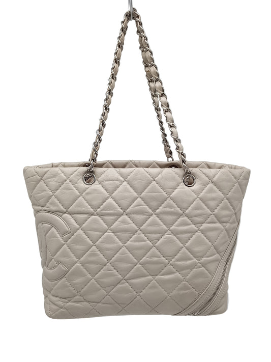 CHANEL Calfskin Cambon Line Chain Tote