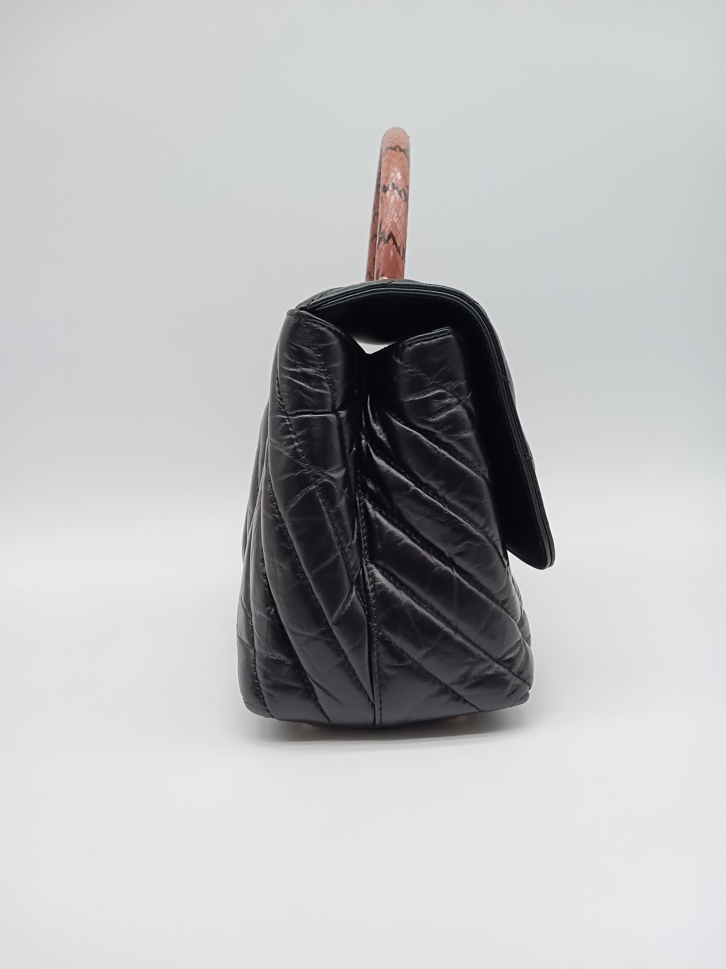 CHANEL Calfskin Coco Handle V-Stitch