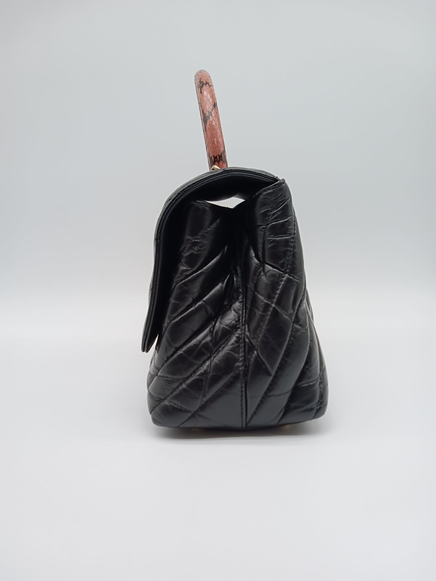 CHANEL Calfskin Coco Handle V-Stitch