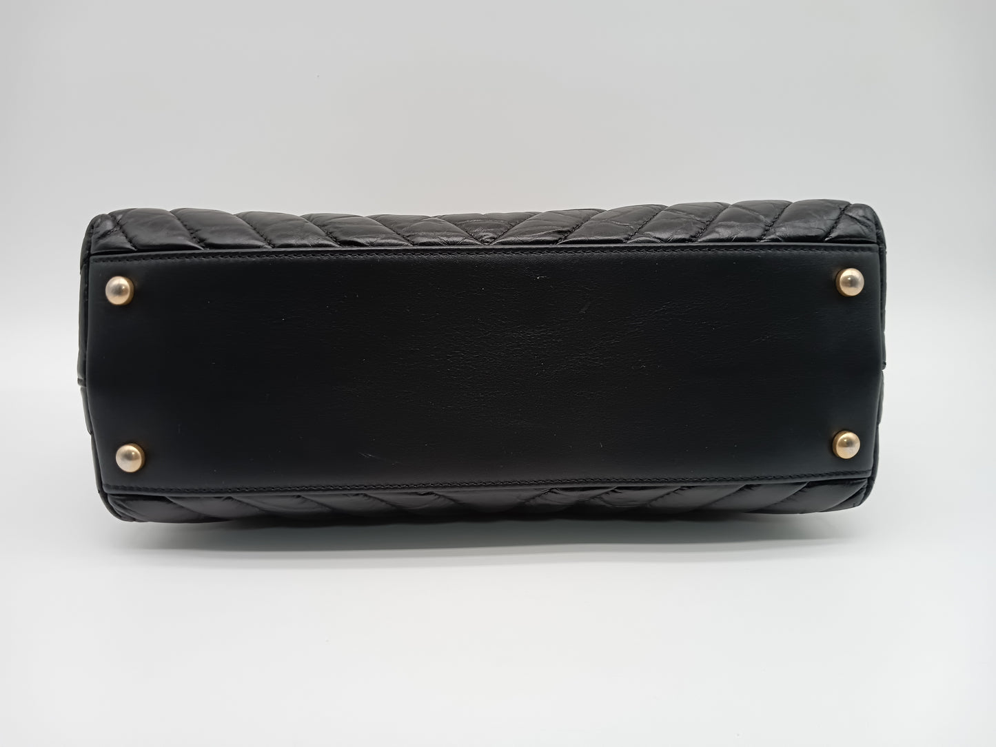 CHANEL Calfskin Coco Handle V-Stitch