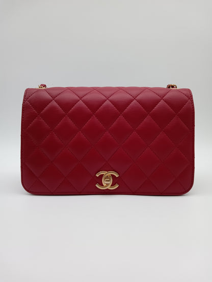 CHANEL Lamb Quilted Full Flap