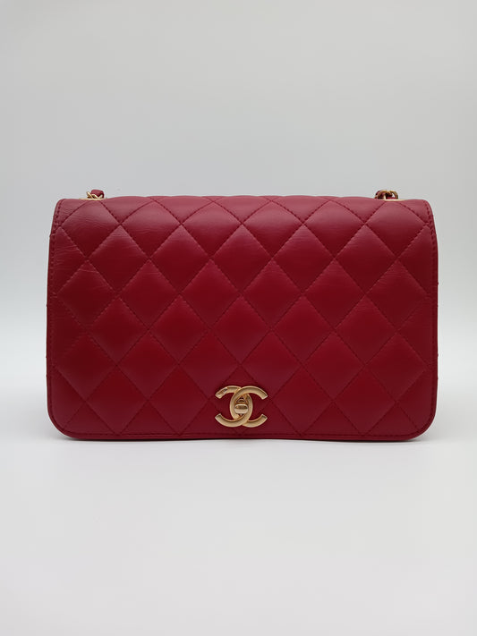 CHANEL Lamb Quilted Full Flap