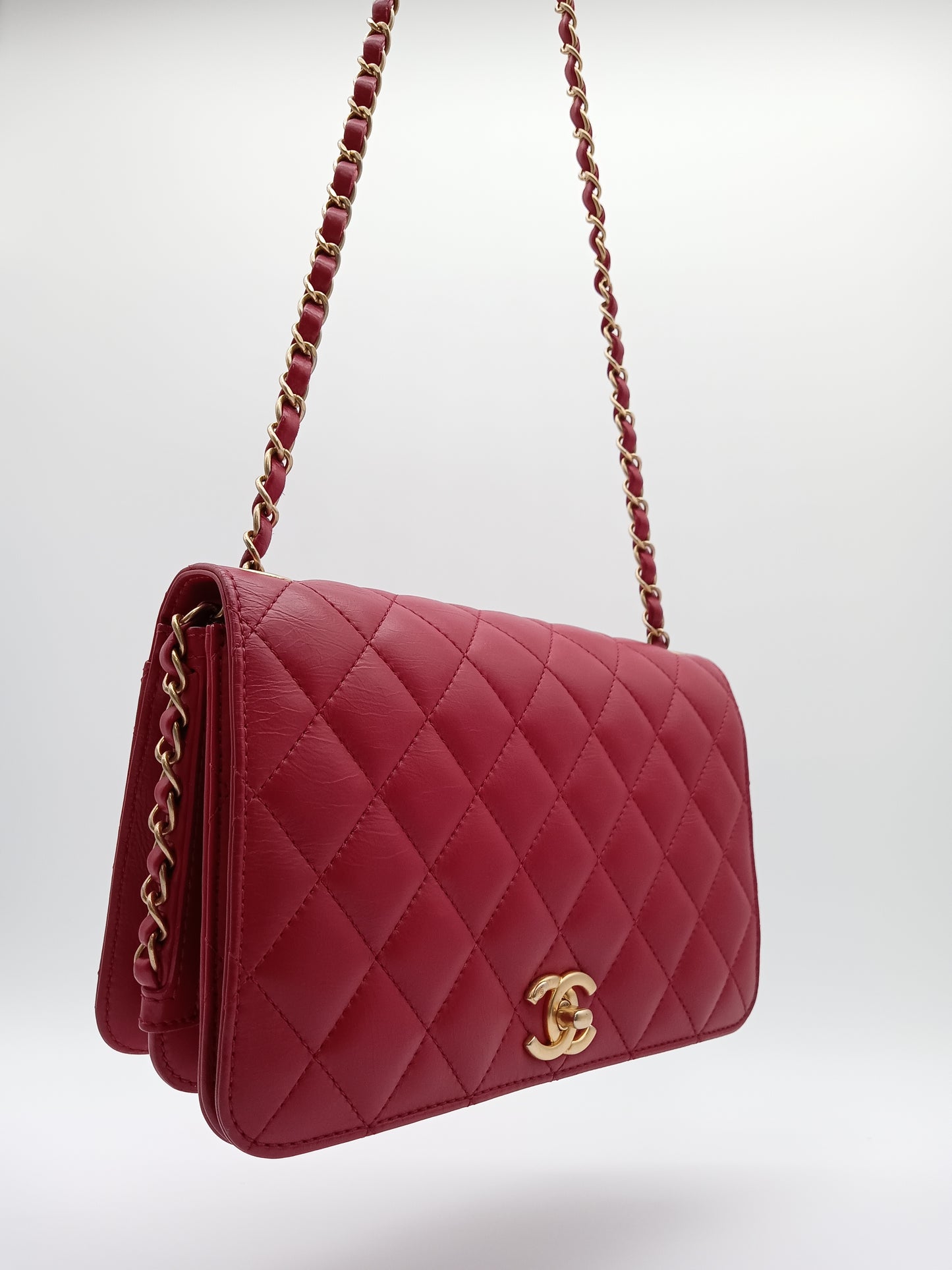 CHANEL Lamb Quilted Full Flap
