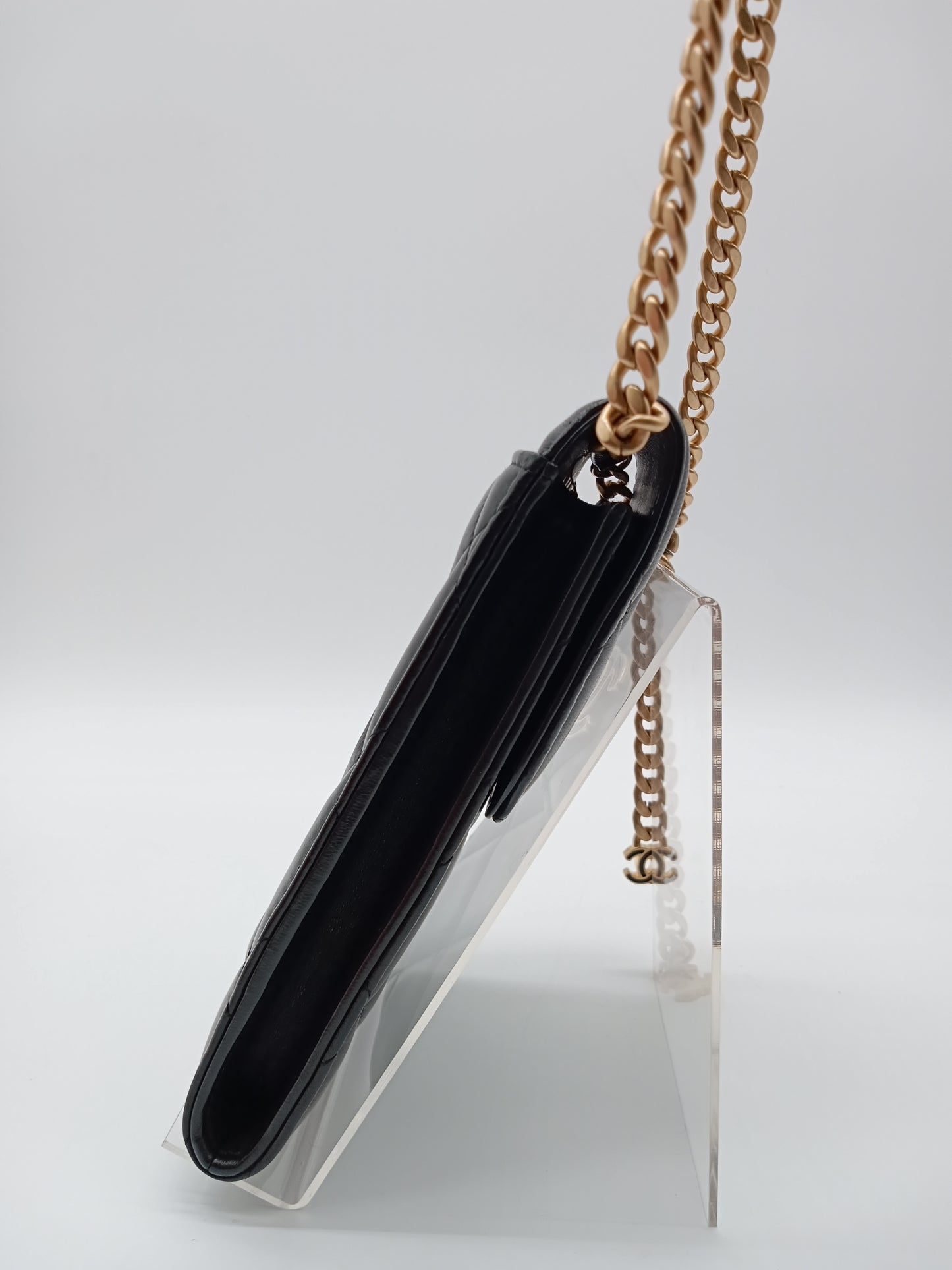 CHANEL Lamb Quilted Phone Holder