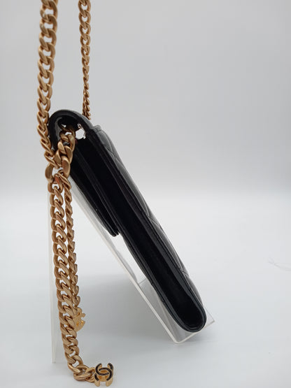 CHANEL Lamb Quilted Phone Holder