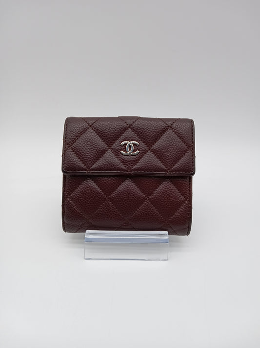 CHANEL Caviar Bi-Fold Compact Wallet