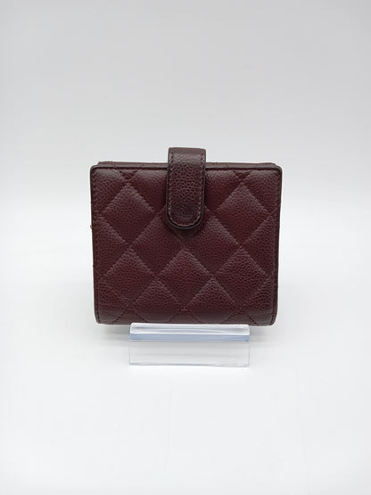 CHANEL Caviar Bi-Fold Compact Wallet