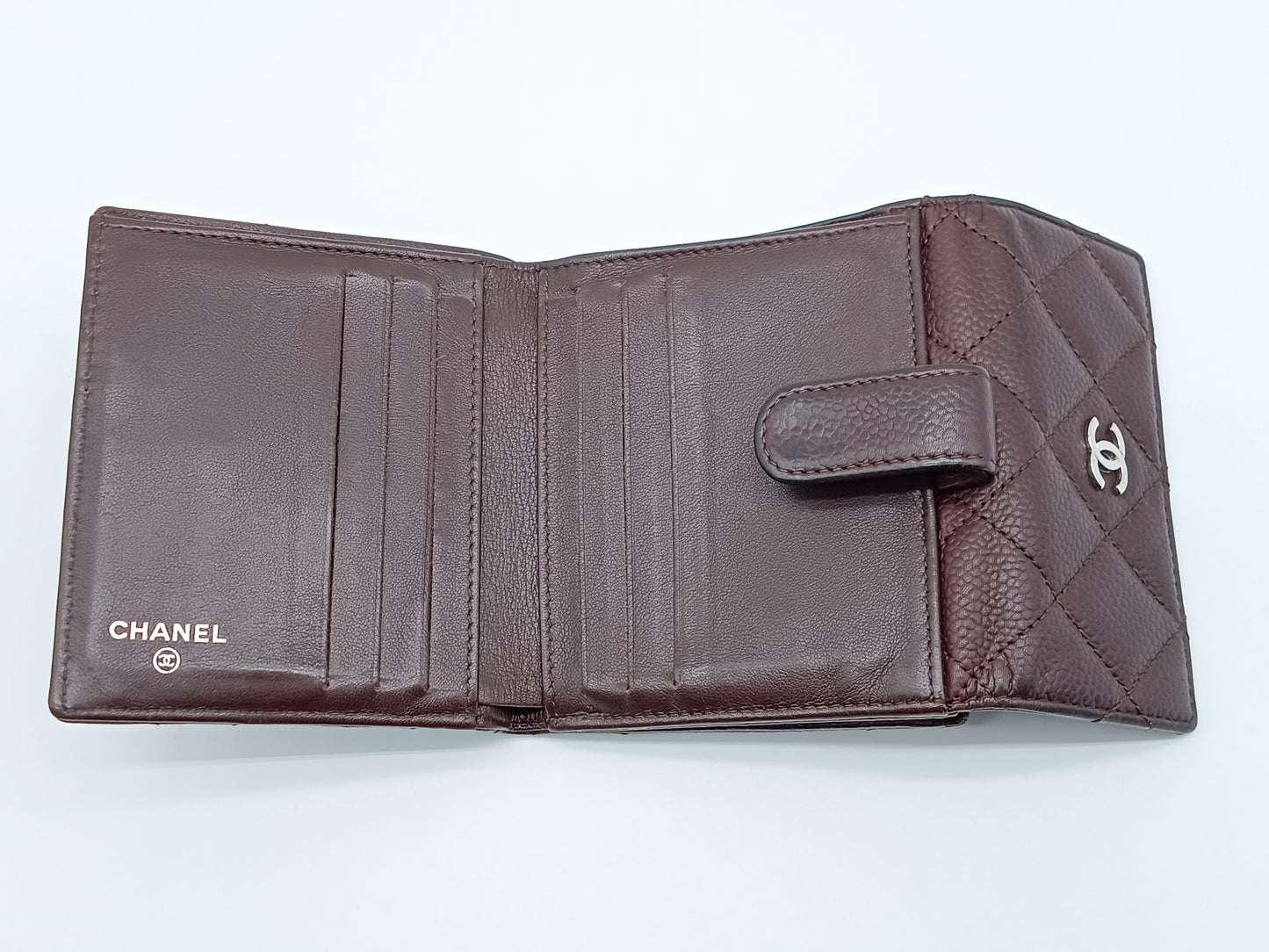 CHANEL Caviar Bi-Fold Compact Wallet