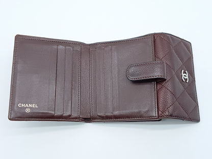 CHANEL Caviar Bi-Fold Compact Wallet