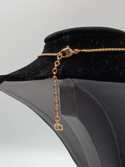 DIOR Laurel Motif Logo Pendant Necklace