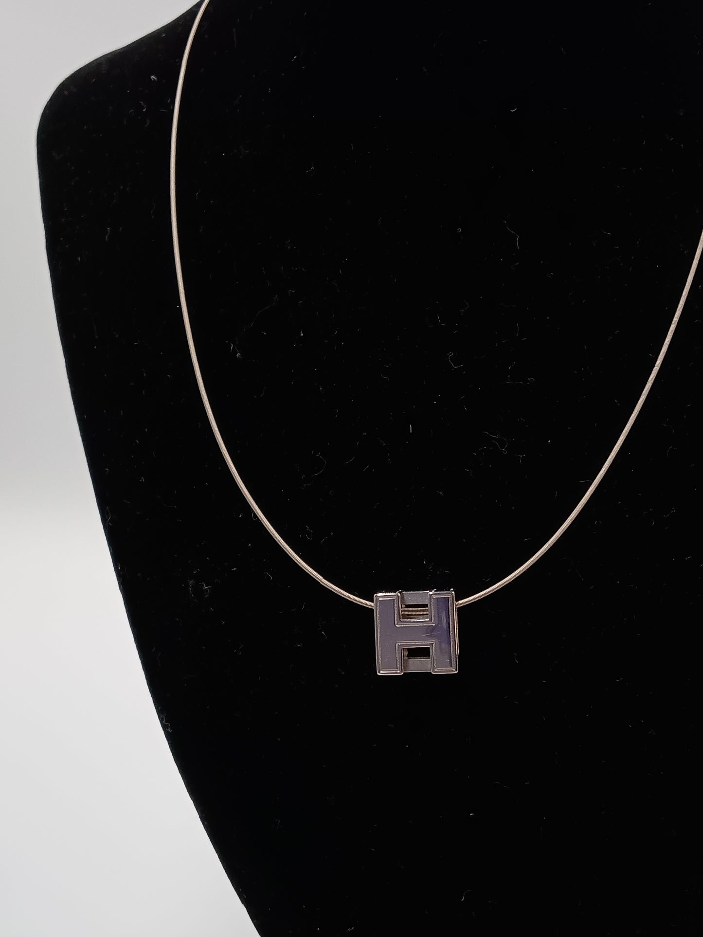 HERMES Cage d'H Cube Pendant Necklace