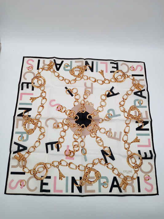 CELINE Vintage Celine-Paris Handkerchief