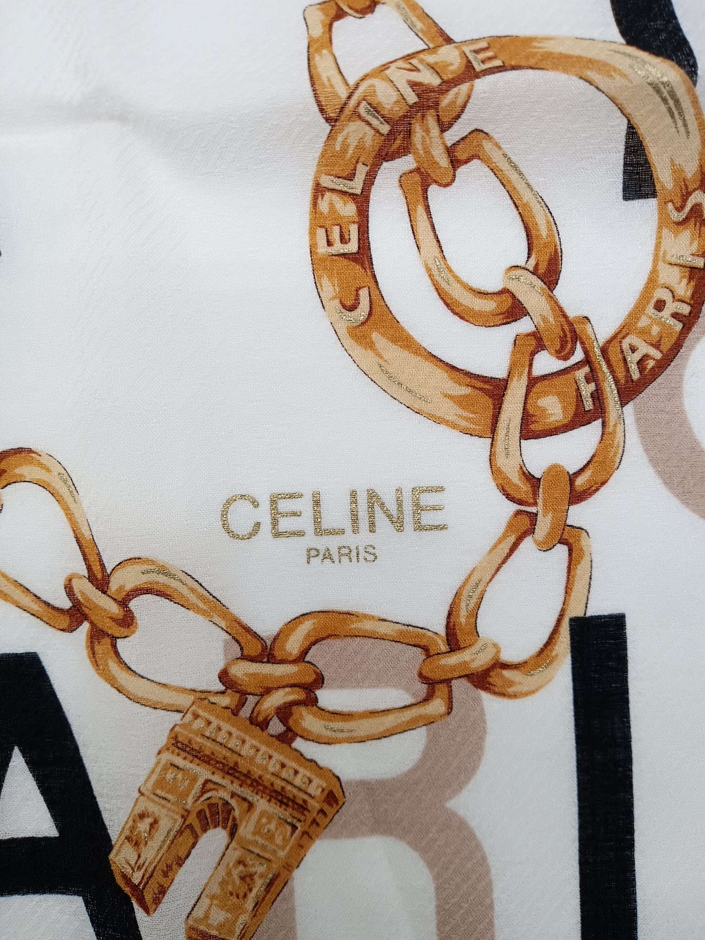 CELINE Vintage Celine-Paris Handkerchief