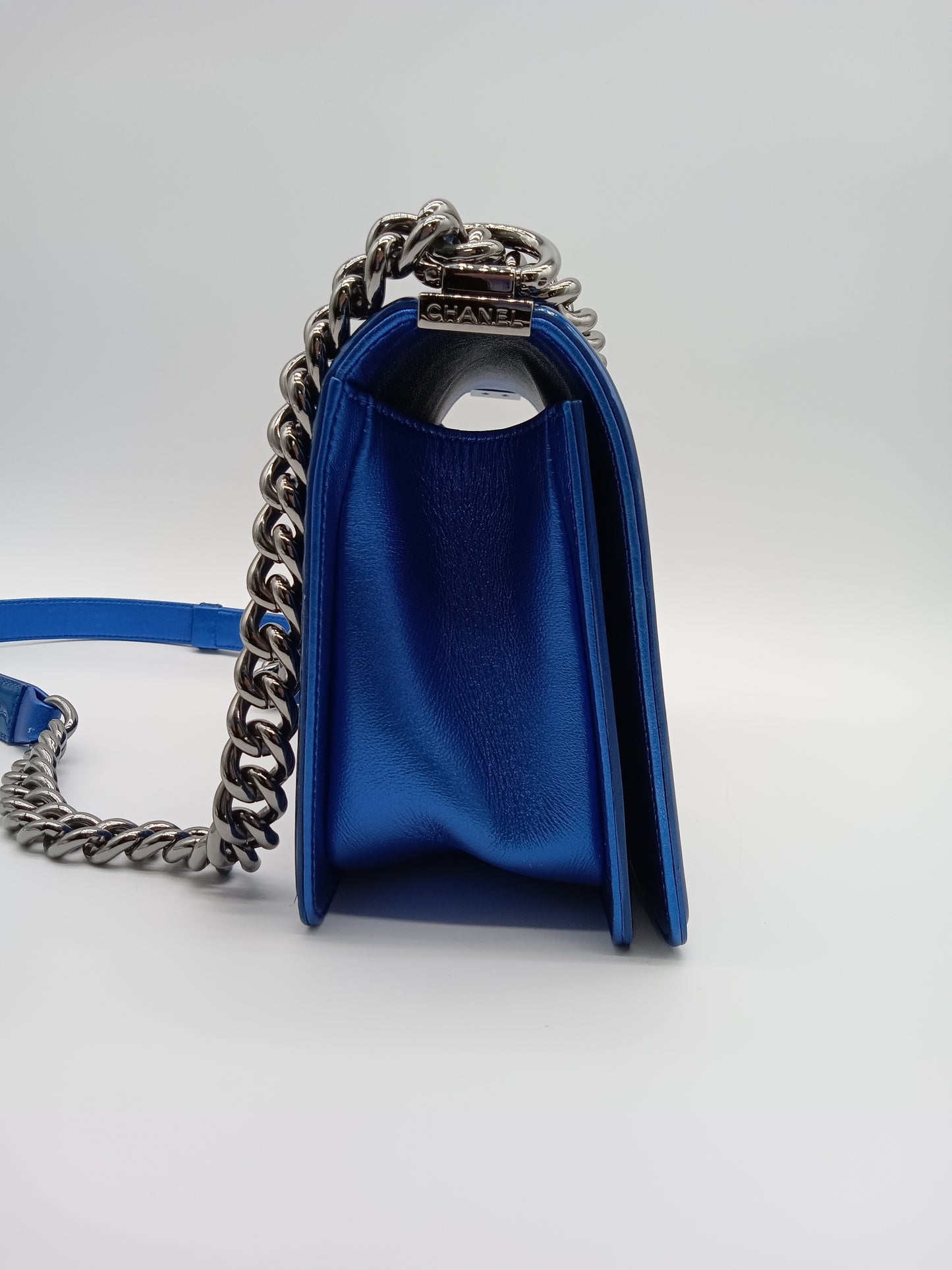 CHANEL Patent Quilted Leboy