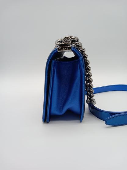 CHANEL Patent Quilted Leboy