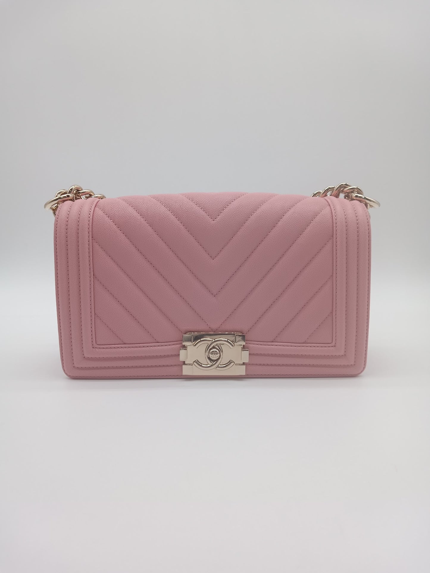CHANEL Caviar Chevron Leboy