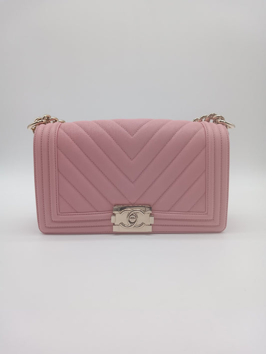 CHANEL Caviar Chevron Leboy