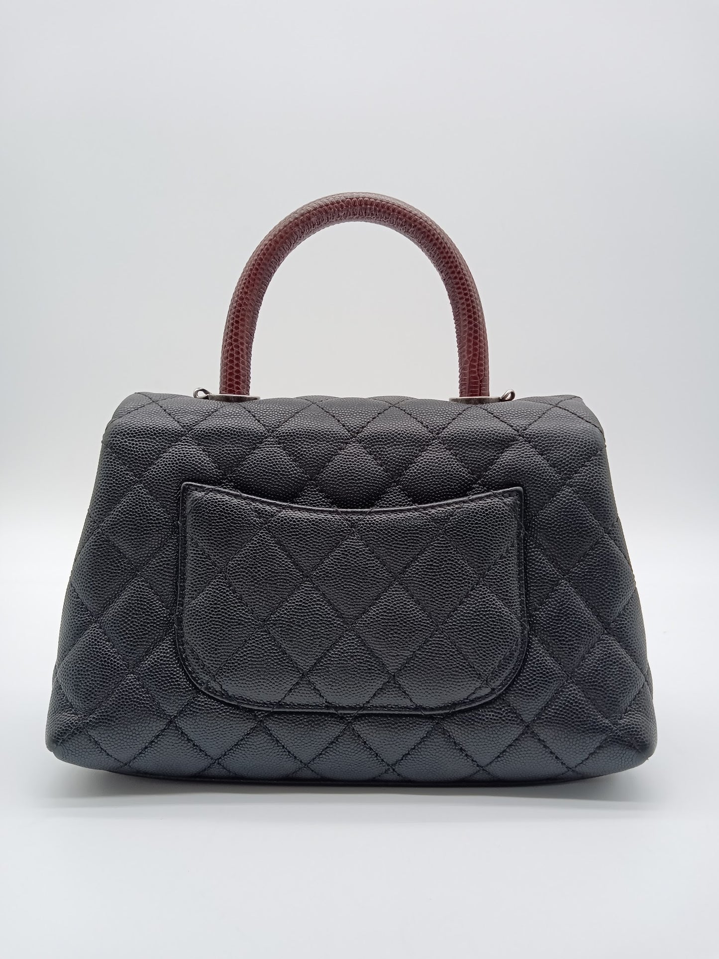CHANEL Caviar Coco Handle Lizard