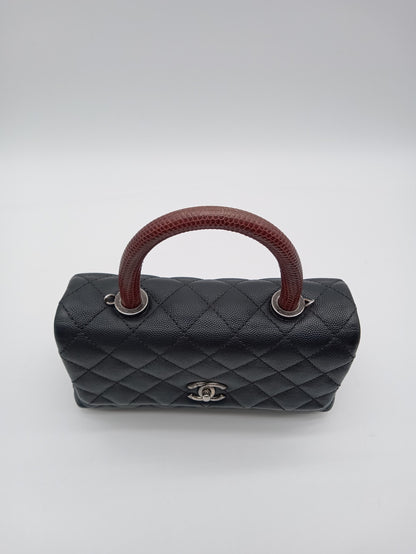CHANEL Caviar Coco Handle Lizard