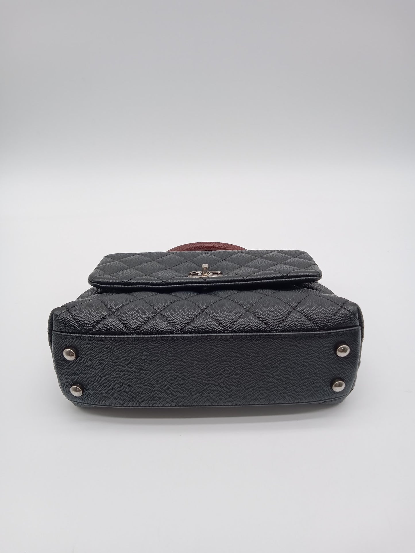 CHANEL Caviar Coco Handle Lizard