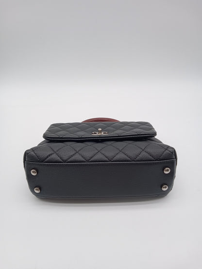 CHANEL Caviar Coco Handle Lizard