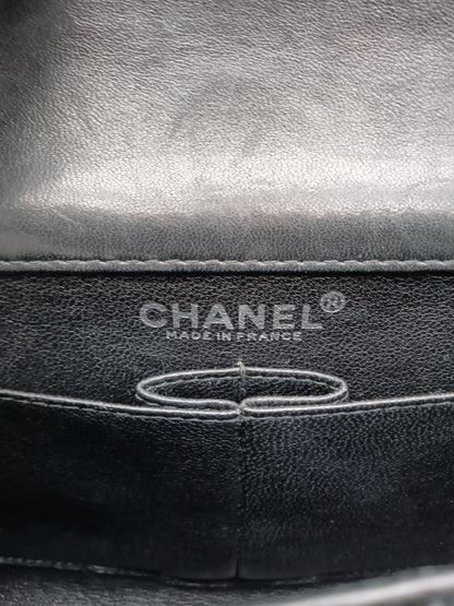 CHANEL Patent Choco Bar Clutch on Chain