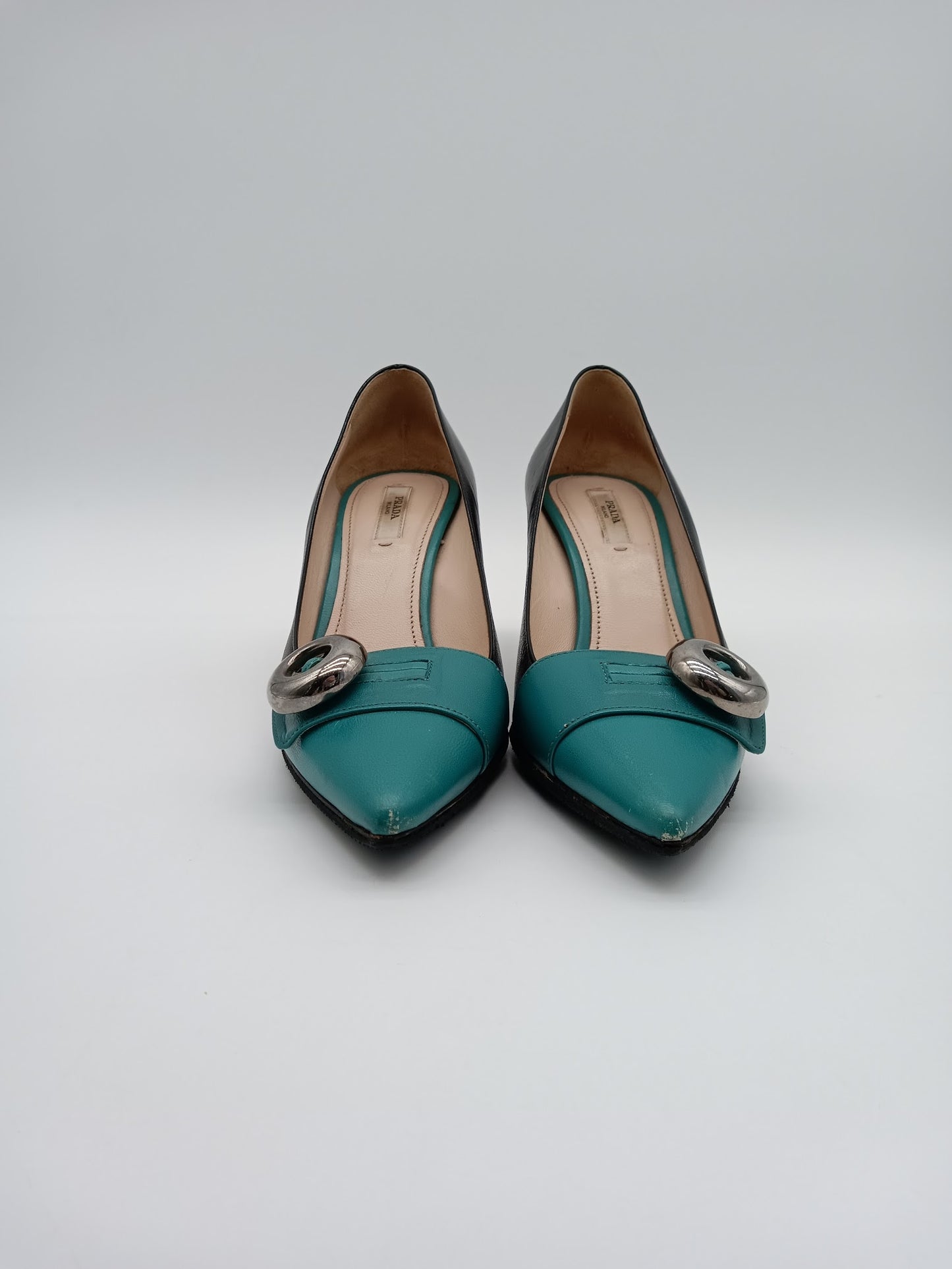 PRADA Bicolor Leather Pumps