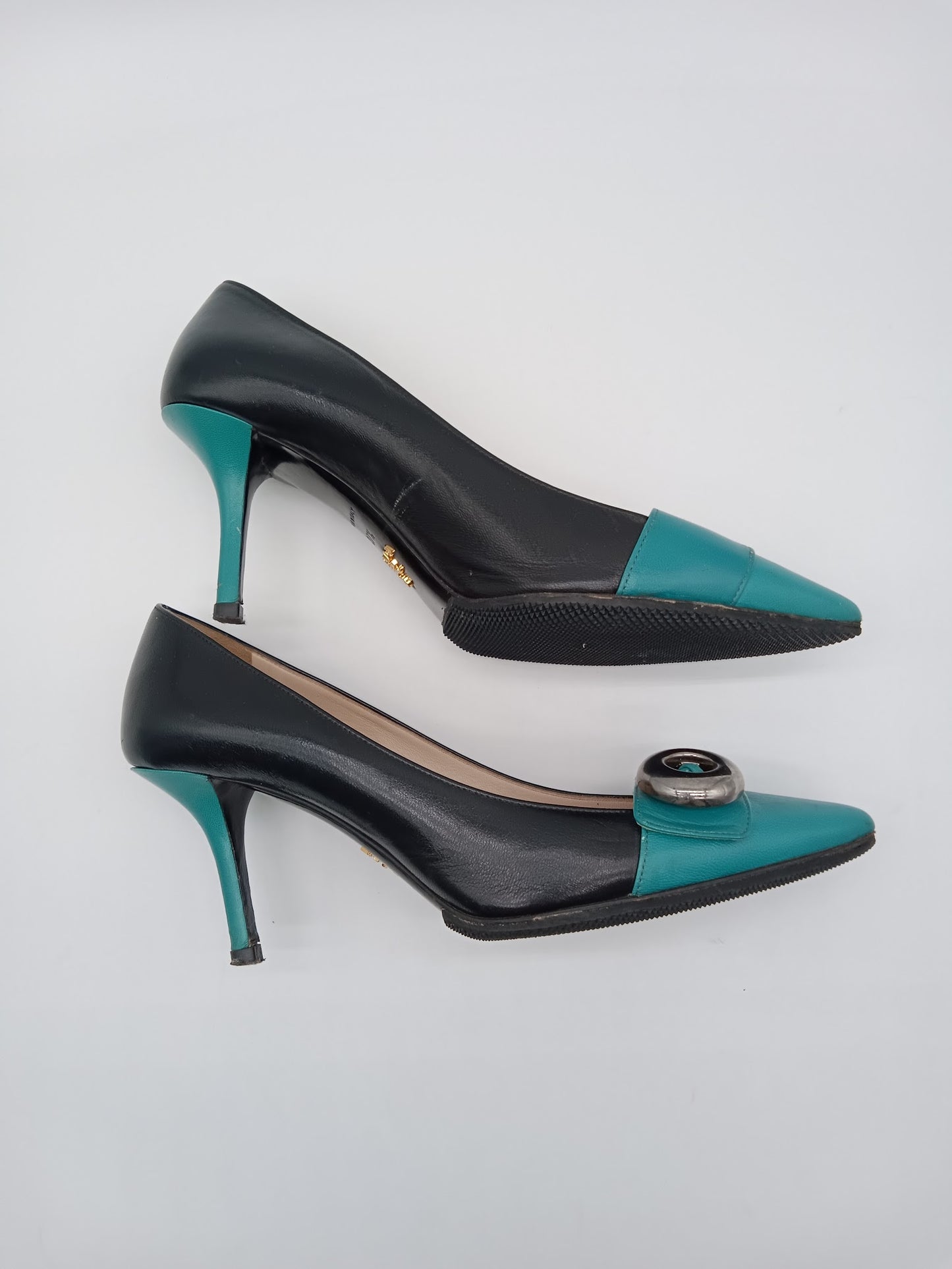 PRADA Bicolor Leather Pumps