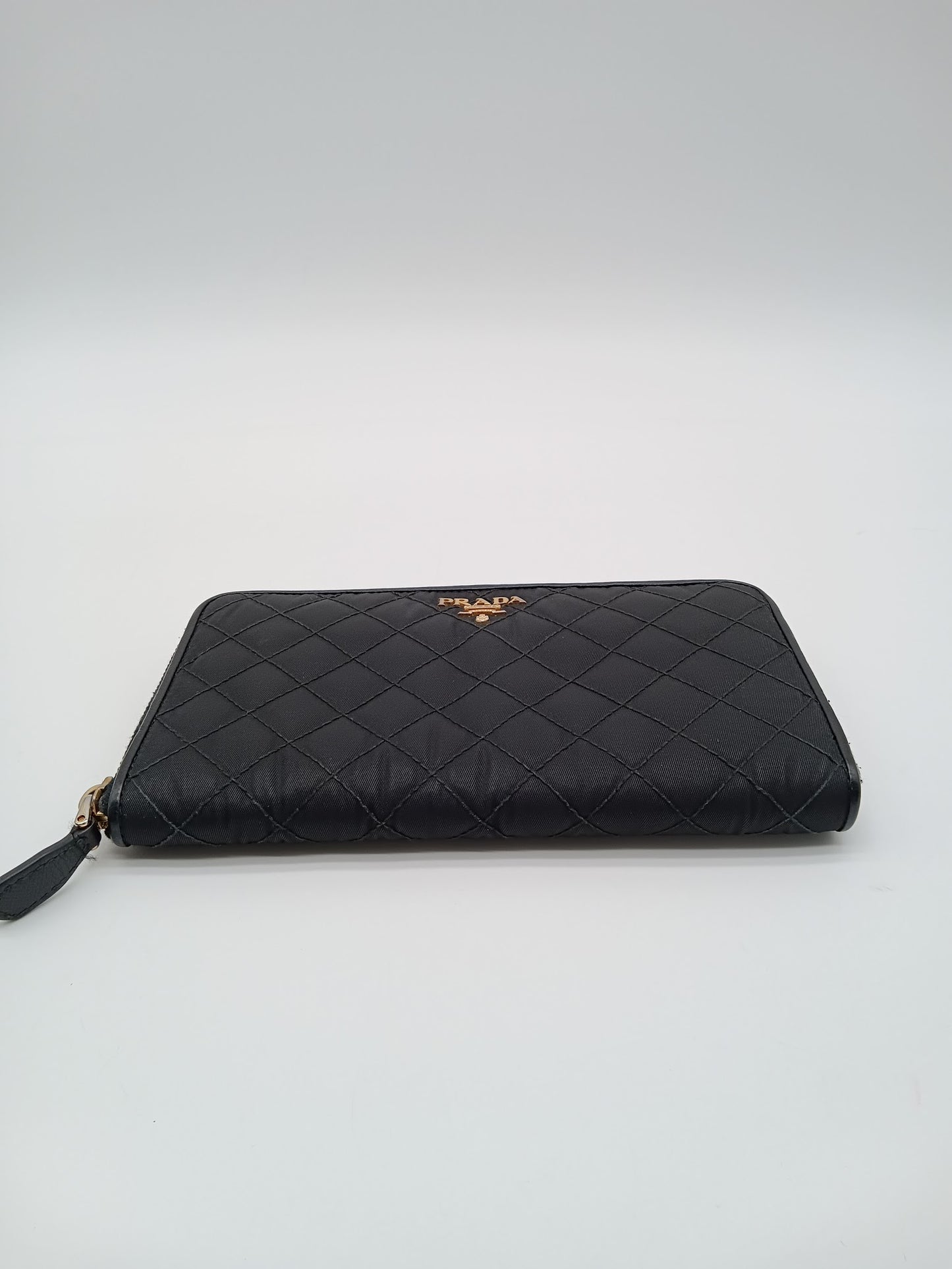 PRADA Nylon Quilted Zippy Wallet