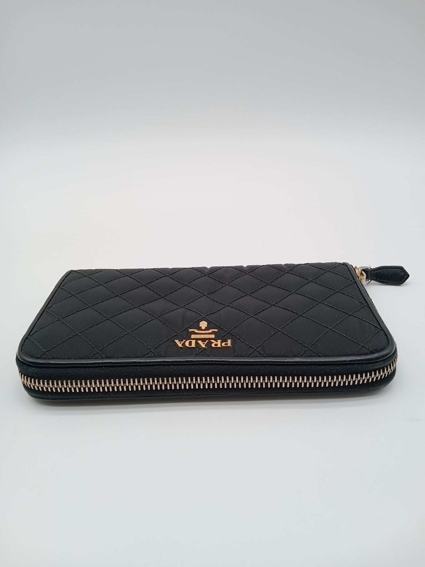 PRADA Nylon Quilted Zippy Wallet