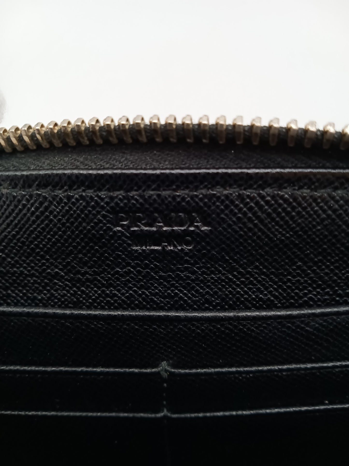 PRADA Nylon Quilted Zippy Wallet