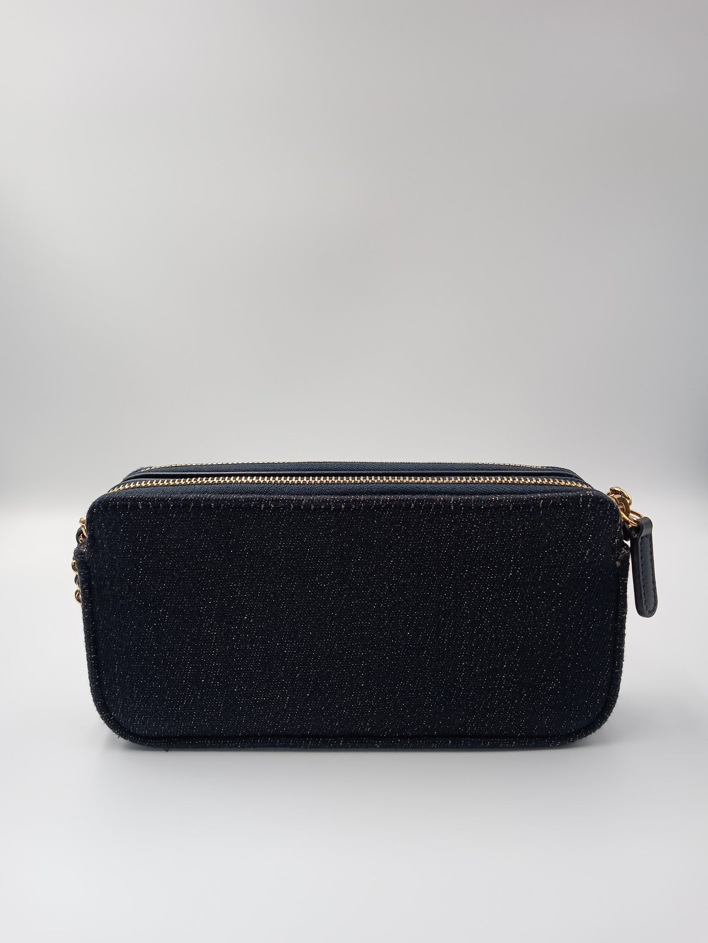 CHANEL Mesh Canvas Deauville Clutch Bag