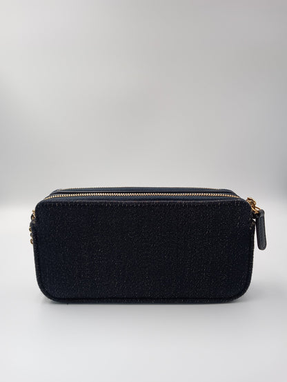 CHANEL Mesh Canvas Deauville Clutch Bag