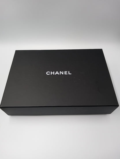 CHANEL Mesh Canvas Deauville Clutch Bag