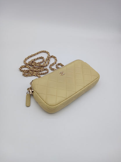 CHANEL Lambskin Double Zip WOC