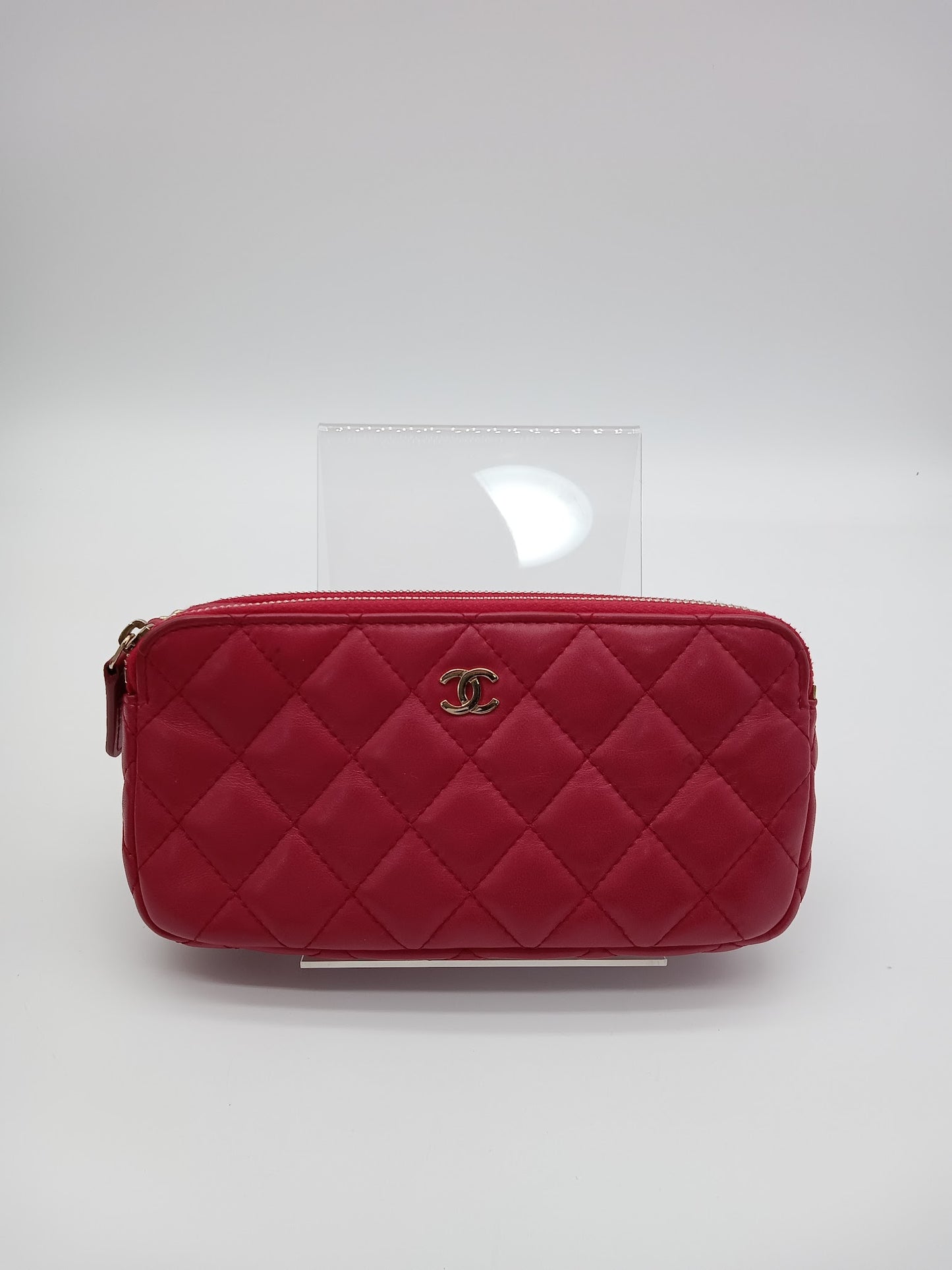 CHANEL Lambskin Double Zip WOC