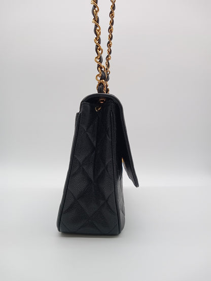 CHANEL Caviar Square Straight Flap