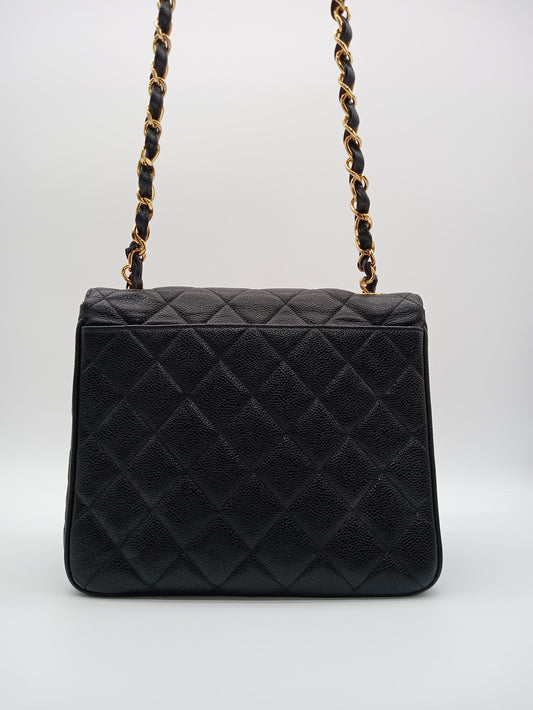 CHANEL Caviar Square Straight Flap