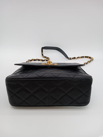 CHANEL Caviar Square Straight Flap