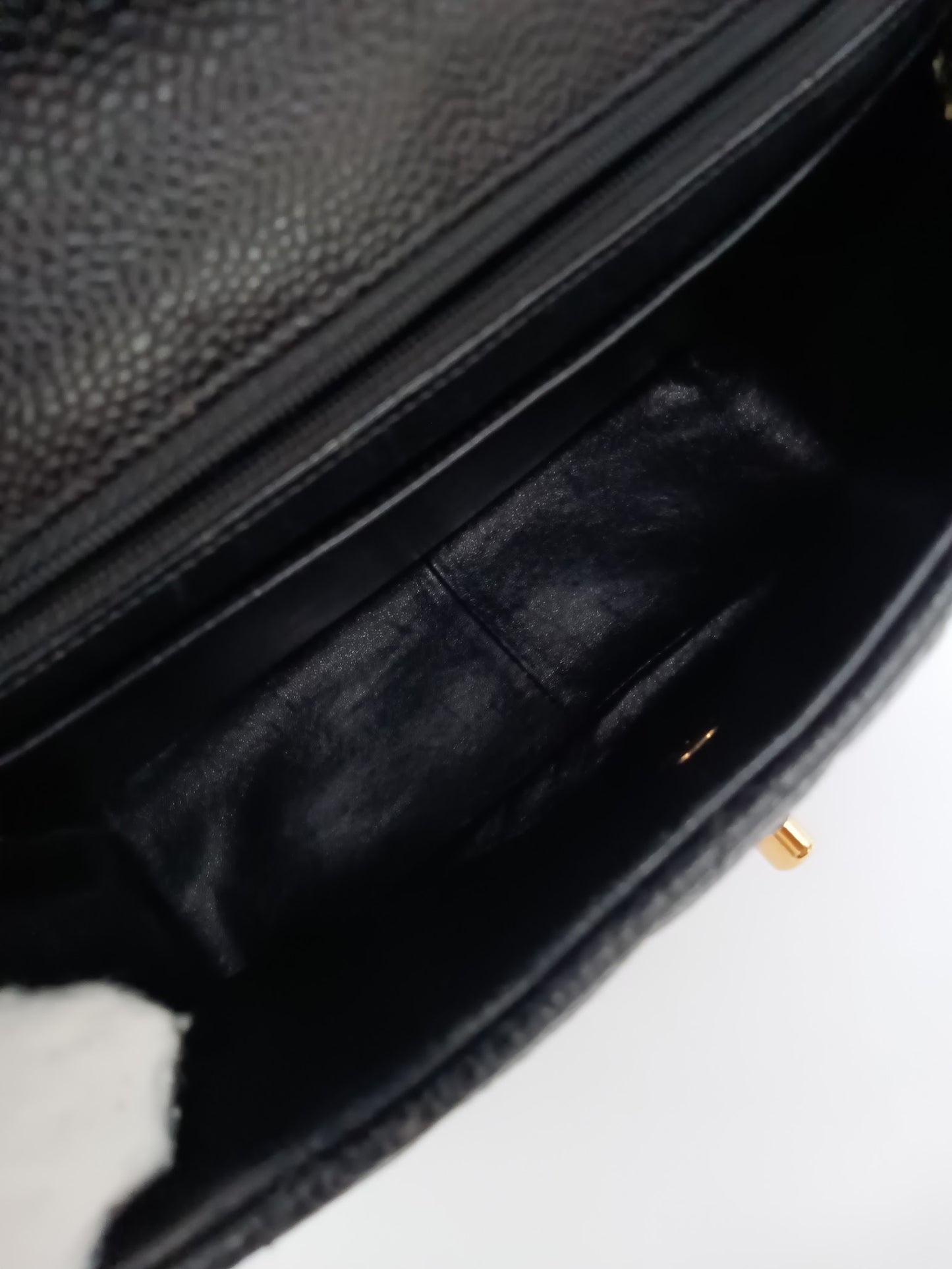 CHANEL Caviar Square Straight Flap