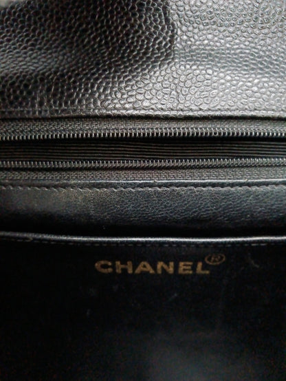CHANEL Caviar Square Straight Flap